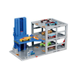 Lift car parking lot +48PCS puzzle with 8 alloy cars